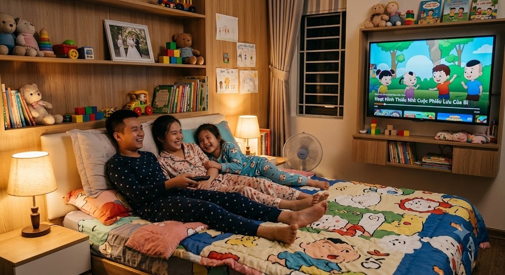 Nên chọn tivi xiaomi cho phòng ngủ có kích vừa phải phù hợp với căn phòng 