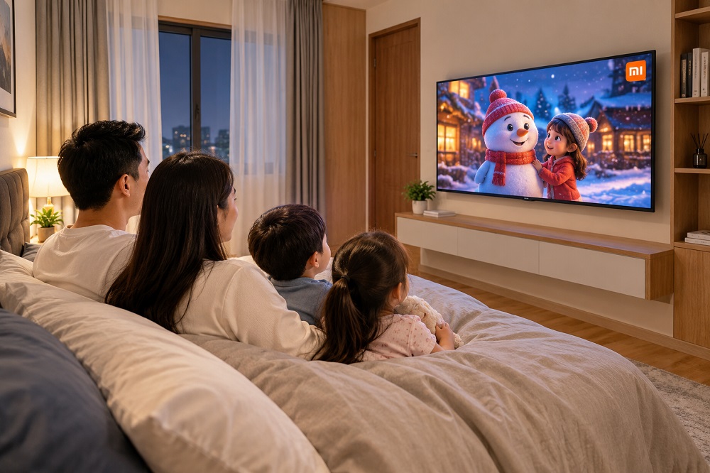 Tivi Xiaomi nhỏ gọn cho phòng ngủ Thái Nguyên hình ảnh đủ rõ ở khoảng cách gần